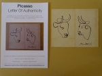 Pablo Picasso - attributed, ink drawing, bulls