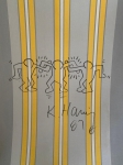 Keith Haring  - Original drawing on beach chair