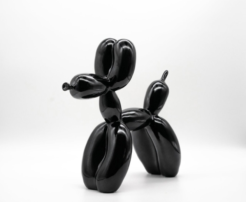 Jeff Koons - Zwarte ballon hond