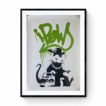 Banksy Flower Thrower - Officile poster van de tentoonstelling Parijs "The World of Banksy"