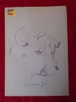 Pablo Picasso - attributed, ink drawing, bull