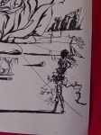 Salvador Dali - toegeschreven, inkttekening, Don Quichot