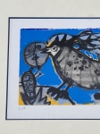 Guillaume Corneille - The bird with the moon on a score; framed!