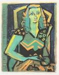 Guillaume Corneille - Portrait, 1946, framed!