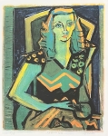 Guillaume Corneille - Portret, 1946, ingelijst!