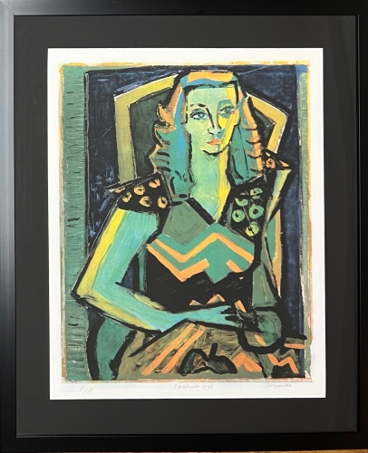 Guillaume Corneille - Portrait, 1946, framed!