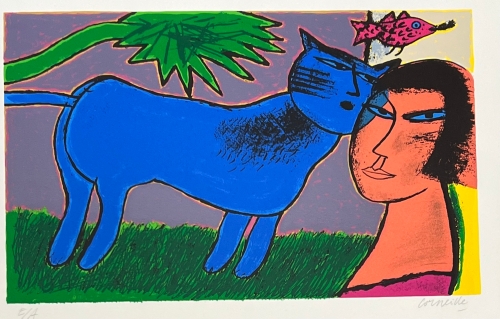 Guillaume Corneille - De blauwe kat