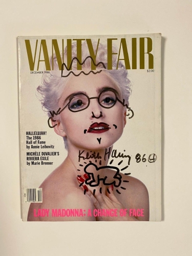 Keith Haring  - Originele tekening op Vanity Fair Magazine