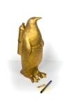 William Sweetlove - Small cloned gold penguin with water bottle