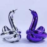 Jeff  Koons (after) - Ballonzwaan met doos en COA, Editions Studio.