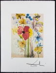 Salvador Dali - Fleurs d't dans un paysage surraliste