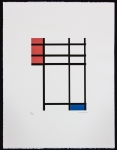 PIET  MONDRIAN - Compositie in rood, blauw en wit, 1939-41