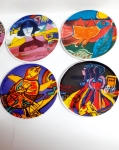 Guillaume Corneille - Corneille, six sous-verres, cramique