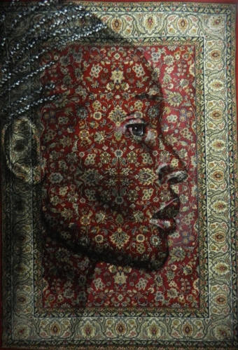 Jacqueline Klein-Breteler - Portrait on a traditional carpet(XXXL)