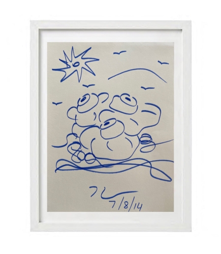 Jeff  Koons (after) - Jeff Koons Drawing Flowers