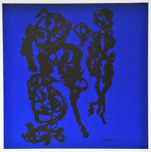 Karel Appel - Twee abstracte figuren, 1958