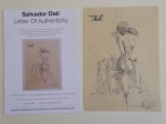 Salvador Dali - toegeschreven, inkttekening, Don Quichot