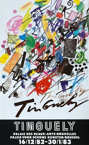 Jean TINGUELY - Large poster Palais des Beaux Arts, Bruxelles