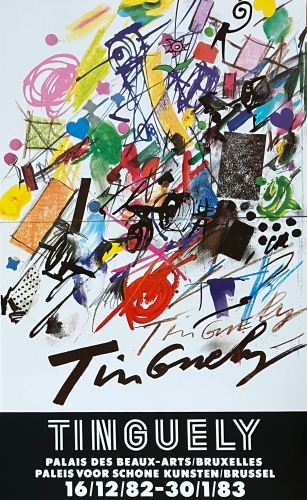 Jean TINGUELY - Grande Affiche Palais des Beaux-Arts, Bruxelles