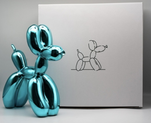 Jeff Koons - Lichtblauwe ballon hond