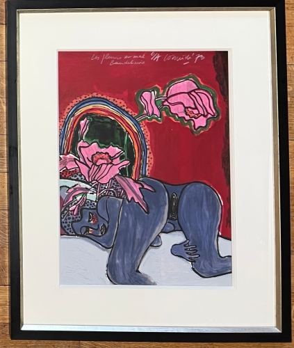 Guillaume Corneille - Signed, The Flowers of Evil, Charles Baudelaire , framed!