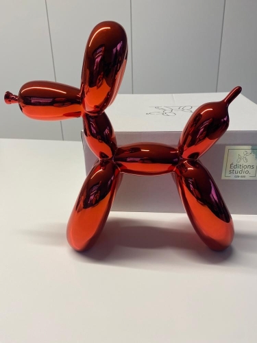 Jeff  Koons (after) - Chien Ballon (Rouge)