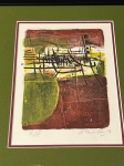 Guillaume Corneille - Sign;  rare lithographie ancienne, priode minralogique, 1959, encadr!