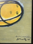 Guillaume Corneille - Silkscreen on canvas: Children's games, 1948. The Half Wheel of Fortune
