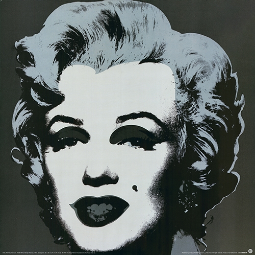 (After) Andy Warhol - MARILYN MONROE (black) XL