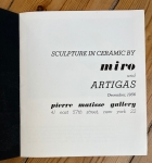 Joan Miro - Terres de grand feu - Catalogue of 1956 - Pierre Matisse Gallery - with lithographs MOURLOT