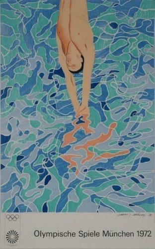 David Hockney - Diver - Olympic Games 1972