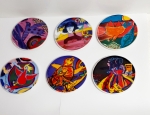 Guillaume Corneille - Corneille, six coasters, ceramic