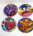 Guillaume Corneille - Corneille, six sous-verres, cramique