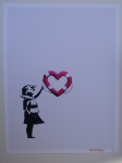 Banksy (after)  - Girl With Heart Shaped Float