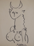 Pablo Picasso - attributed, ink drawing