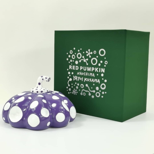 Yayoi Kusama - Potiron Naoshima (violet et blanc)