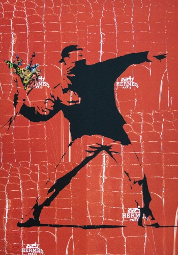 DEATH NYC  - DEATH NYC - Banksy - Flower Thrower & Hermes Paris