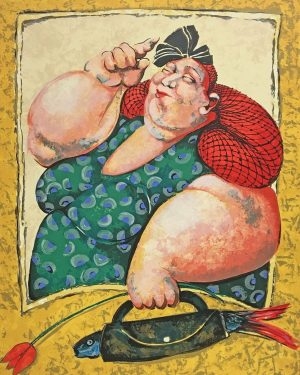Ada Breedveld - Ada Breedveld woman with fish