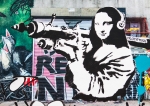 DEATH NYC - Banksy - Mona Lisa with Bazooka