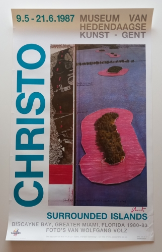 Christo Javacheff - Poster tentoonstelling Surrounded Islands gesigneerd