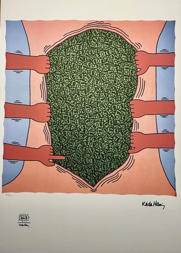 Keith Haring  - KEITH HARING - Zonder titel - Lithografie (NA)