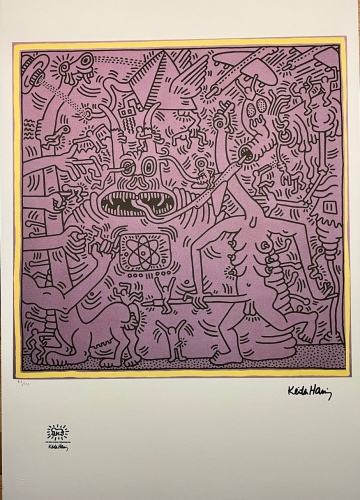 Keith Haring  - KEITH HARING - Sans titre - Lithographie (APRS)