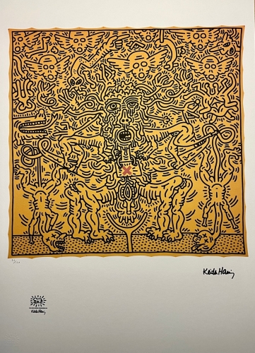 Keith Haring  - KEITH HARING - Zonder titel - Lithografie (NA)