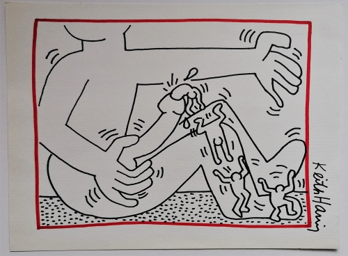 Keith Haring (after) - Erotic composition