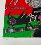 Guillaume Corneille - Signed lithograph: Memory of Cuba and the black cat