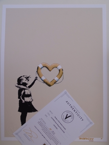 Banksy (after)  - Girl With Heart Shaped Float