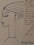 Amadeo Modigliani - dessin  l'encre