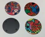 Guillaume Corneille - Set of 8 coasters Cat and Bird