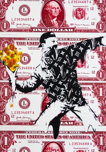 DEATH NYC  - DEATH NYC - Flower Thrower - Banksy & Dollars