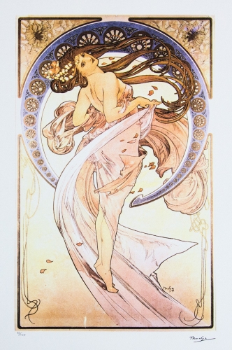 Alphonse Mucha - De vier kunsten - dans